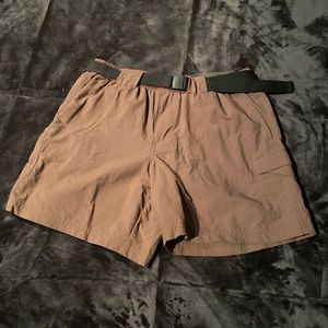 Dusty pink Columbia hiking shorts